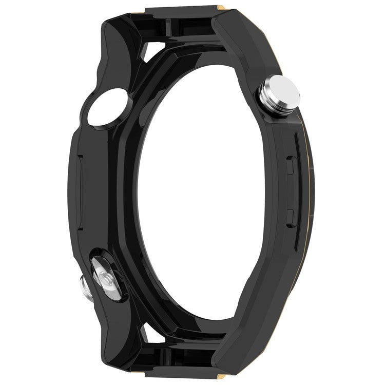For Huawei Watch GT 5 Pro 46mm Protective Case High End Dropproof PC Watch Frame - Black+Gold