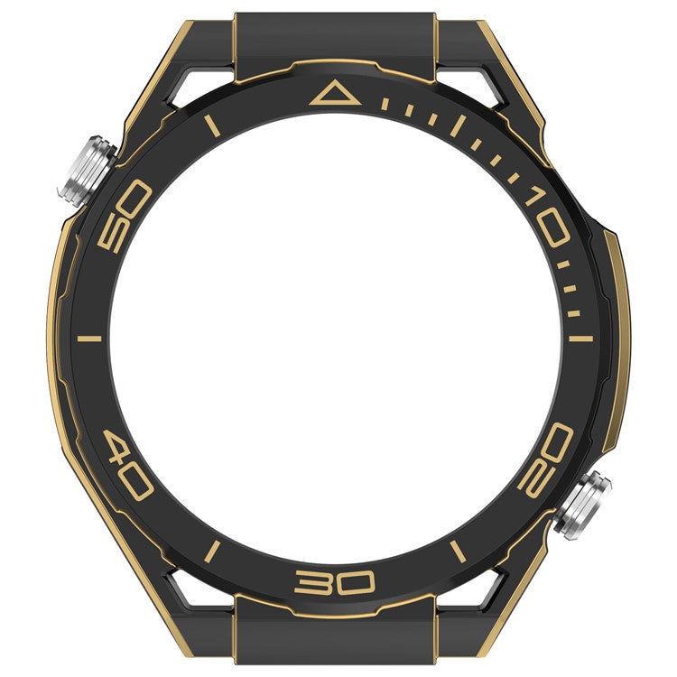 For Huawei Watch GT 5 Pro 46mm Protective Case High End Dropproof PC Watch Frame - Black+Gold