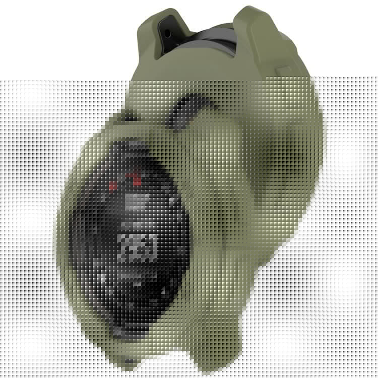 For Garmin Instinct E 45mm Watch Case Silicone Shockproof Bumper Frame - Army Green