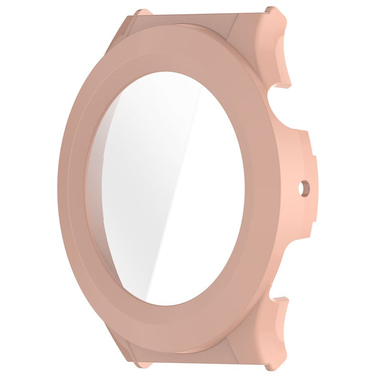 Watch Case for Huami Amazfit Cheetah Round / Cheetah Pro PC Frame Cover with Tempered Glass Screen Film - Pink