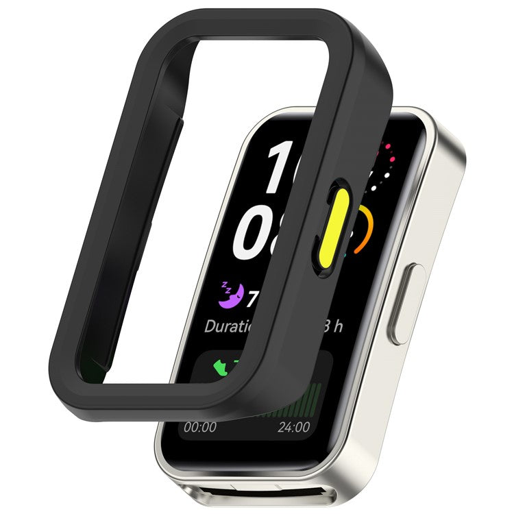 Watch Case For Huawei Band 10 NFC  /  10  /  9 NFC  /  9  /  8 NFC  /  8 Half-Wrapped Hollow Hard PC Protective Cover - Black  /  Green