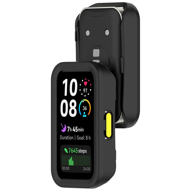 Watch Case For Huawei Band 10 NFC  /  10  /  9 NFC  /  9  /  8 NFC  /  8 Half-Wrapped Hollow Hard PC Protective Cover - Black  /  Green