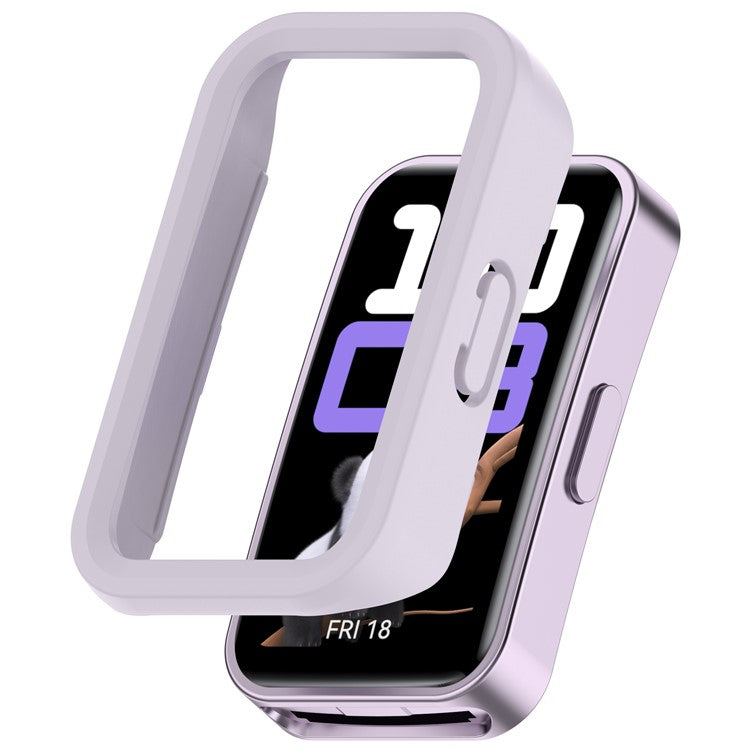 Watch Case For Huawei Band 10 NFC  /  10  /  9 NFC  /  9  /  8 NFC  /  8 Half-Wrapped Hollow Hard PC Protective Cover - Purple