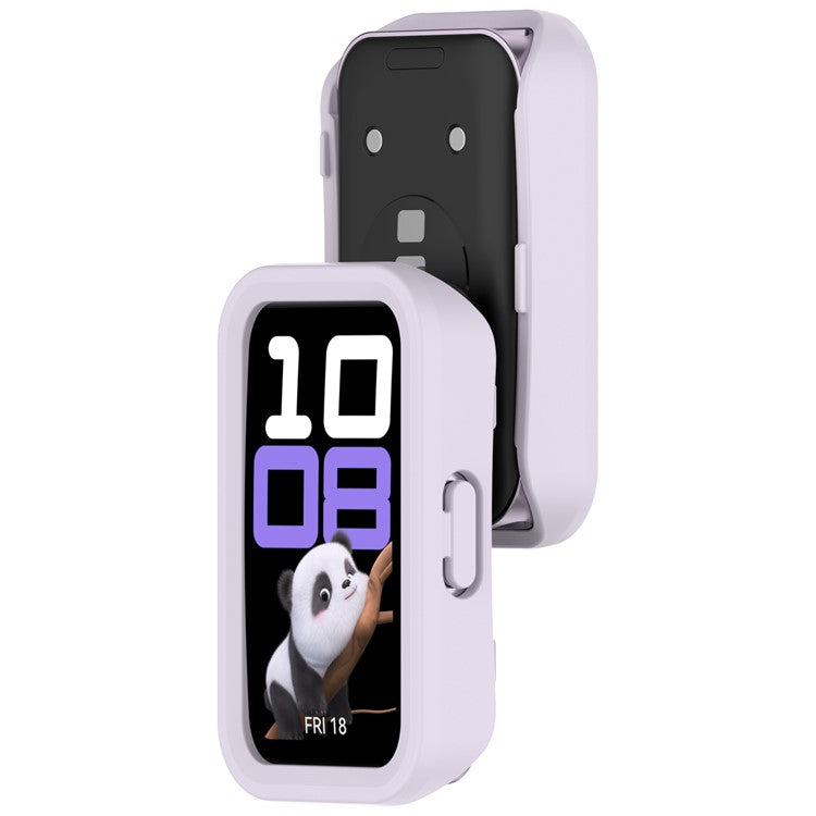 Watch Case For Huawei Band 10 NFC  /  10  /  9 NFC  /  9  /  8 NFC  /  8 Half-Wrapped Hollow Hard PC Protective Cover - Purple