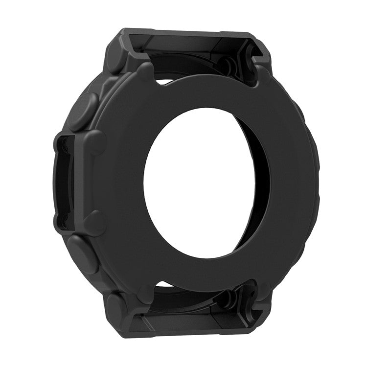 For Huami Amazfit T-Rex 2 Silicone Case Hollow Watch Protective Cover - Black