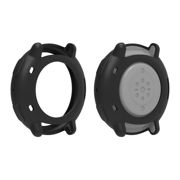 For Huami Amazfit Active 2 Anti Scratch Protective Case Silicone Watch Cover - Black
