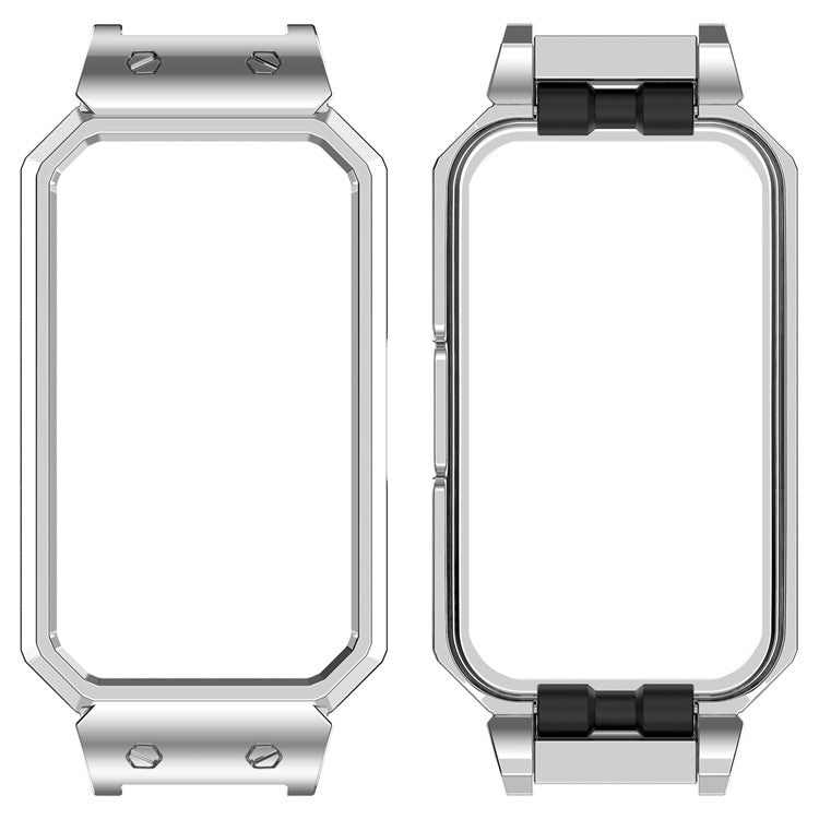Watch Case for Huawei Band 10 / 9 / 8 / 9 NFC / 8 NFC 12mm Lug Metal Protective Frame - Silver