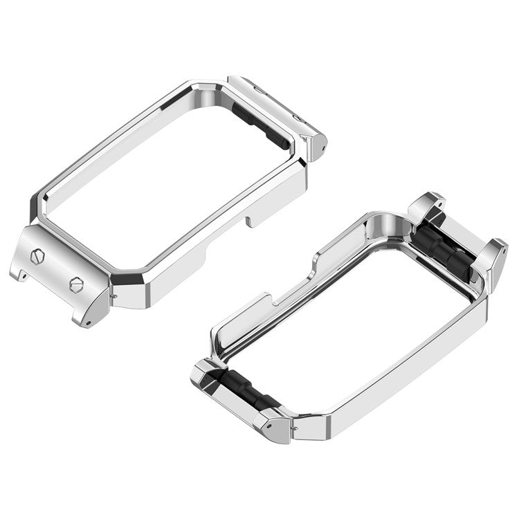 Watch Case for Huawei Band 10 / 9 / 8 / 9 NFC / 8 NFC 12mm Lug Metal Protective Frame - Silver