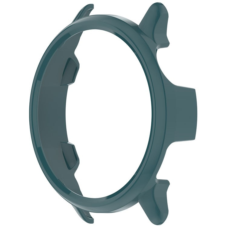 For Garmin Vivoactive 6 Half Coverage Hollow-Out Protective Cover PC Watch Frame Case - Glossy Green