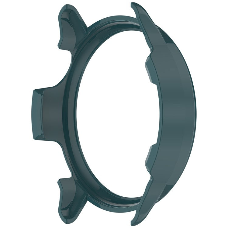 For Garmin Vivoactive 6 Half Coverage Hollow-Out Protective Cover PC Watch Frame Case - Glossy Green