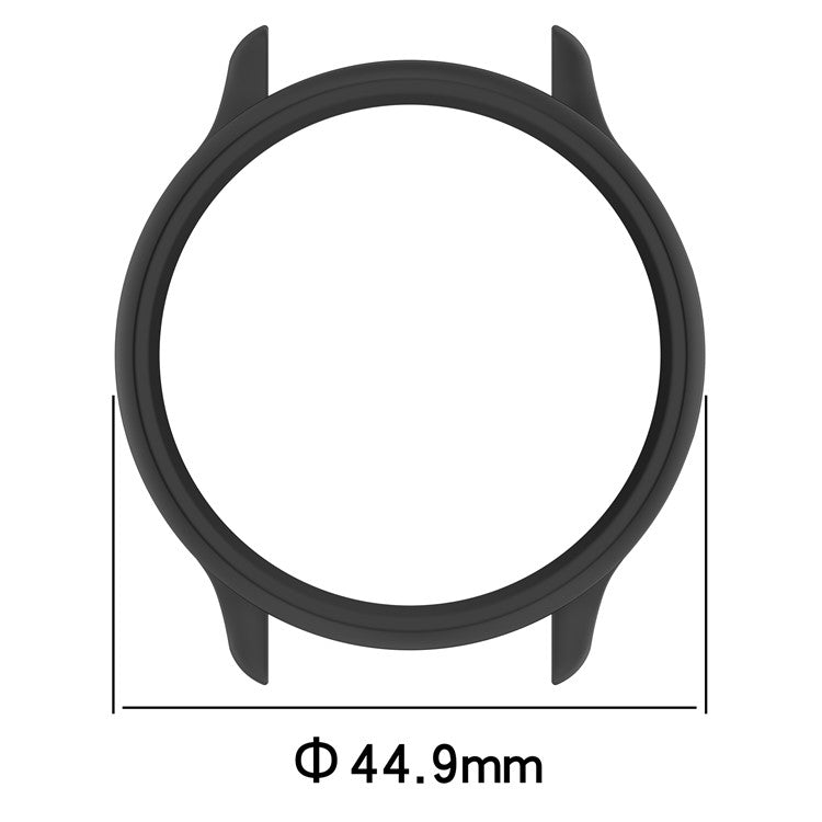 For Garmin Vivoactive 6 Half Coverage Hollow-Out Protective Cover PC Watch Frame Case - Glossy Green