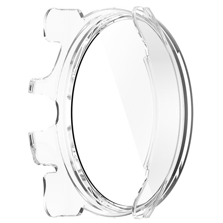 For TicWatch Pro 5 Enduro Hard PC Case All Around Watch Cover with Tempered Glass Film - Transparent