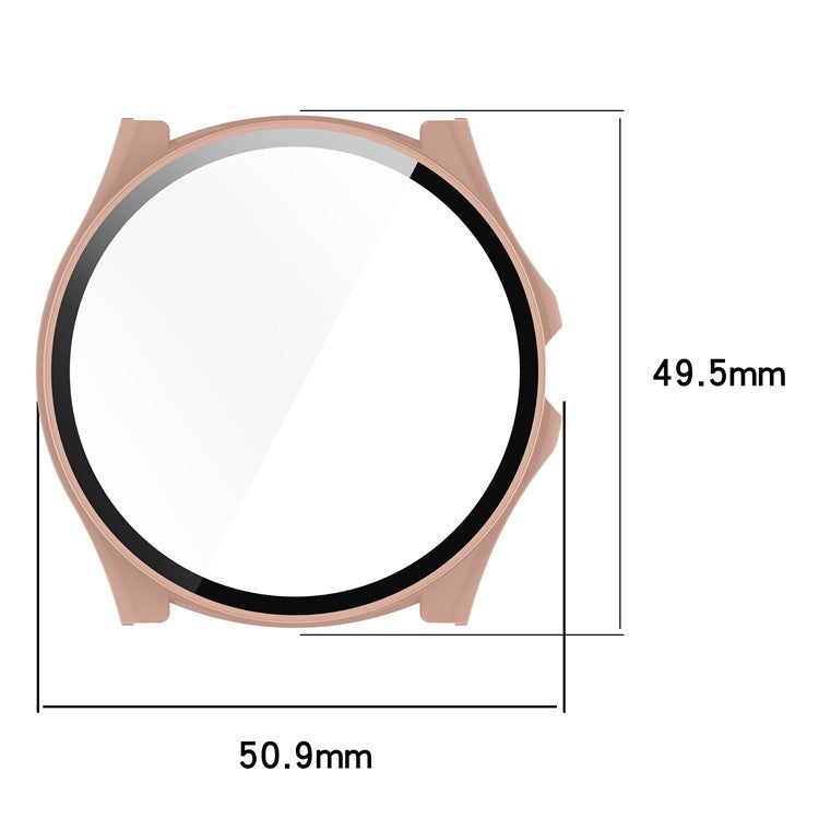 For TicWatch Pro 5 Enduro Hard PC Case All Around Watch Cover with Tempered Glass Film - Transparent