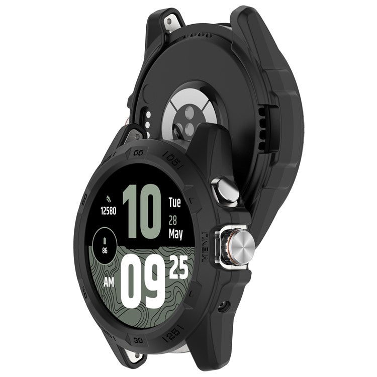 For TicWatch Atlas TPU Watch Case Hollow Shockproof Bumper Frame - Black