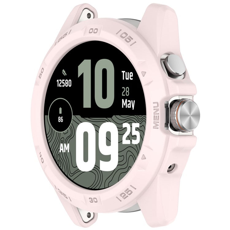 For TicWatch Atlas TPU Watch Case Hollow Shockproof Bumper Frame - Pink