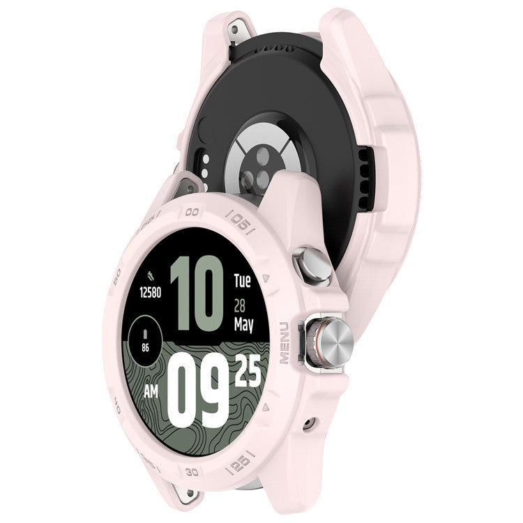 For TicWatch Atlas TPU Watch Case Hollow Shockproof Bumper Frame - Pink