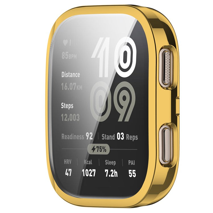 For Huami Amazfit Bip 6 (A2435) Watch Case Full Coverage Flexible TPU Electroplating Cover - Gold