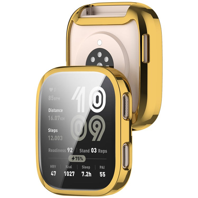 For Huami Amazfit Bip 6 (A2435) Watch Case Full Coverage Flexible TPU Electroplating Cover - Gold