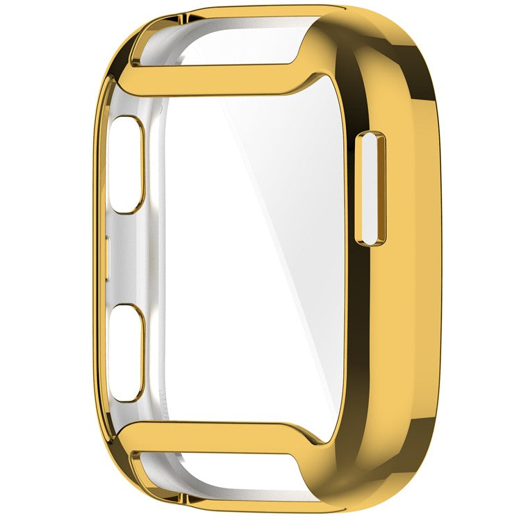For Huami Amazfit Bip 6 (A2435) Watch Case Full Coverage Flexible TPU Electroplating Cover - Gold