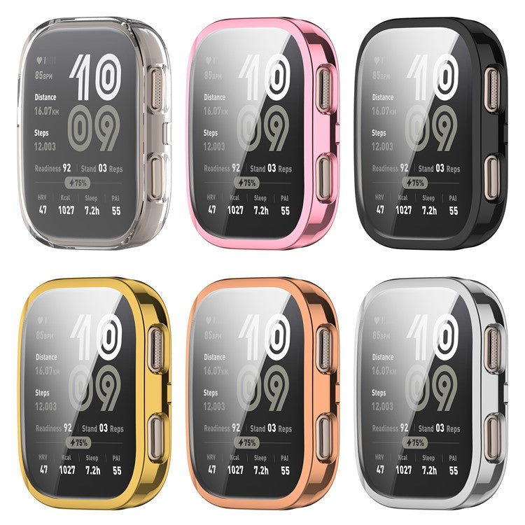 For Huami Amazfit Bip 6 (A2435) Watch Case Full Coverage Flexible TPU Electroplating Cover - Gold