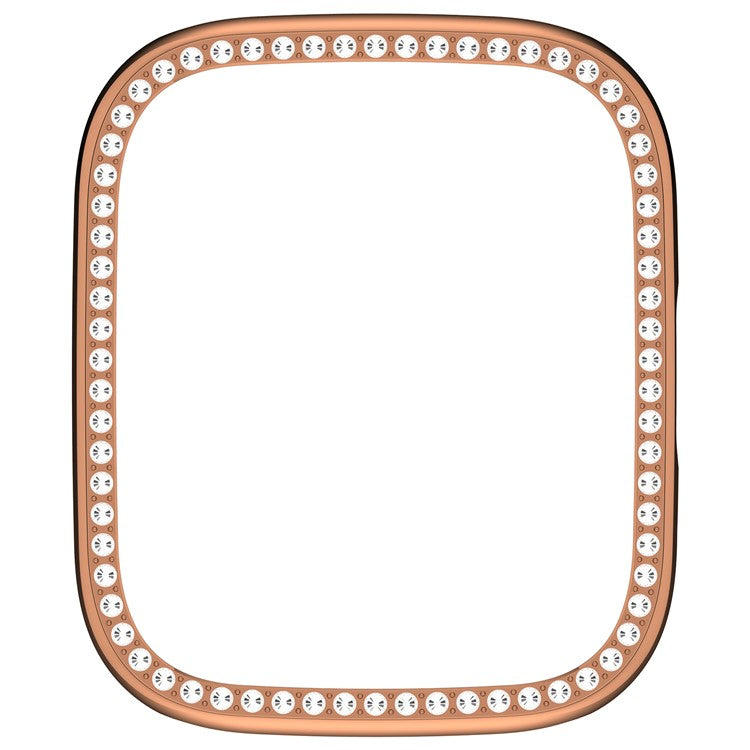 For Xiaomi Redmi Watch 3 Active  /  Watch 3 Lite Watch Case Rhinestone Decor Hollow Design Electroplating PC Watch Cover - Rose Gold