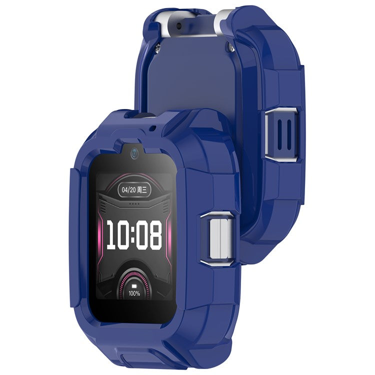 For Honor Whizkid 2 Pro Kids Smartwatch TPU Watch Case Hollow Design Watch Protective Cover - Blue