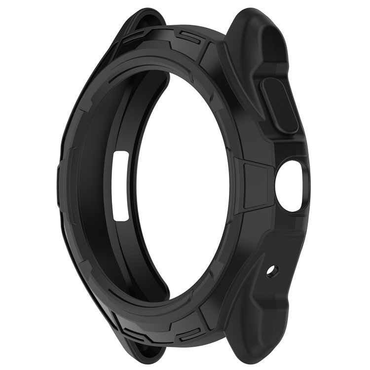 For TicWatch Pro 5 Enduro TPU Protective Case Hollow Design Shockproof Watch Cover - Black