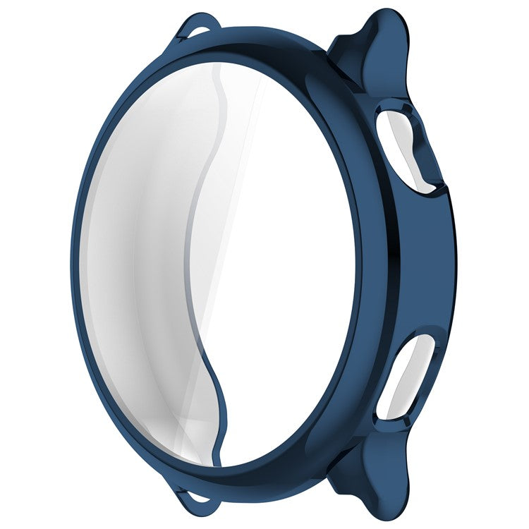 For Garmin Vivoactive 6 Watch Case Full Coverage Flexible TPU Electroplating Cover - Navy Blue