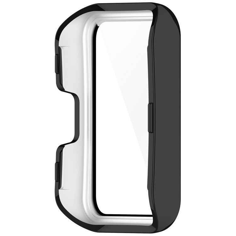 For Huawei Band 10 / 9 / 8 Case Rhinestone Decor PC + Tempered Glass Film Protective Watch Cover - Black