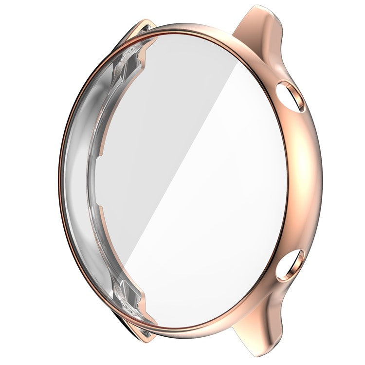 Soft TPU Electroplated Anti-Scratch Smart Watch Frame Case Cover for Huami Amazfit GTR2 - Rose Gold