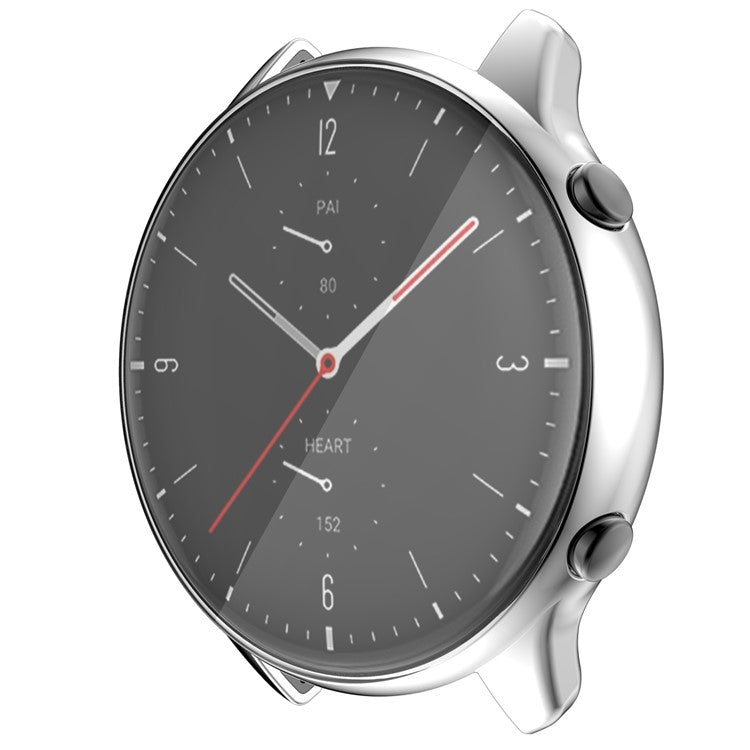 Soft TPU Electroplated Anti-Scratch Smart Watch Frame Case Cover for Huami Amazfit GTR2 - Silver