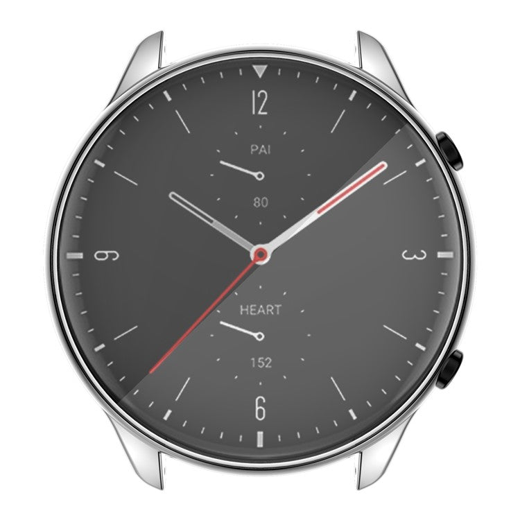 Soft TPU Electroplated Anti-Scratch Smart Watch Frame Case Cover for Huami Amazfit GTR2 - Silver
