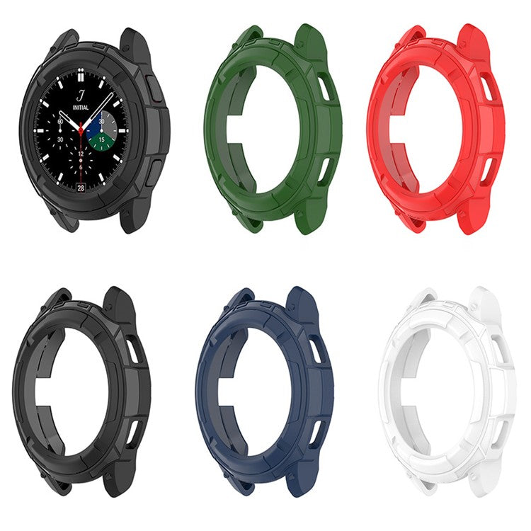 Smart Watch Protective Frame Case with Rotatable Bezel Ring for Samsung Galaxy Watch4 Classic 46mm - Black