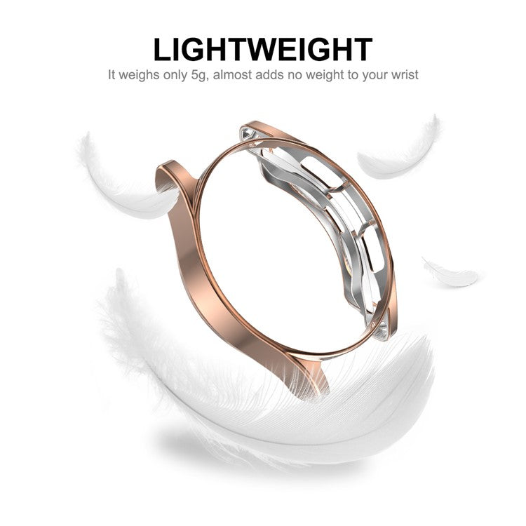 ENKAY HAT PRINCE Electroplating TPU Watch Case Cover with 0.2mm 2.15D 9H Tempered Glass Screen Protector for Samsung Galaxy Watch4 Classic 42mm - Black