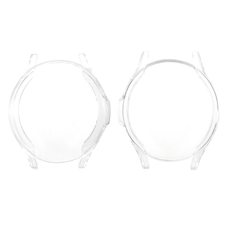 Half Wrapped Electroplating TPU Smart Watch Case Cover Frame for Samsung Galaxy Watch4 Classic 46mm - Transparent