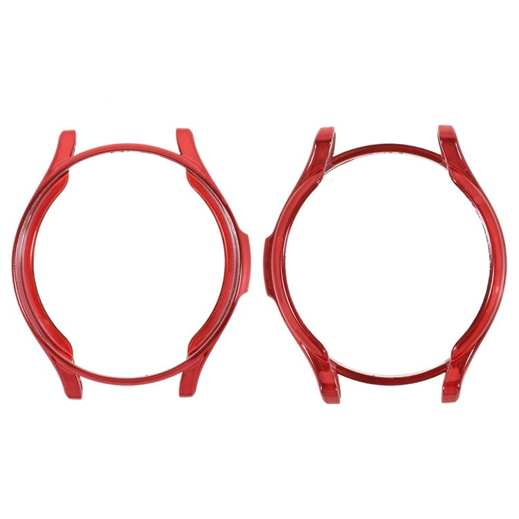 Electroplating Soft TPU Smart Watch Case Cover Shell Protector for Samsung Galaxy Watch4 Classic 42mm - Red