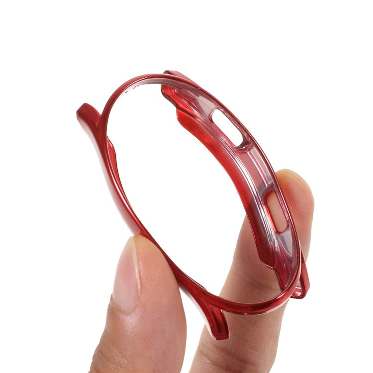 Electroplating Soft TPU Smart Watch Case Cover Shell Protector for Samsung Galaxy Watch4 Classic 42mm - Red