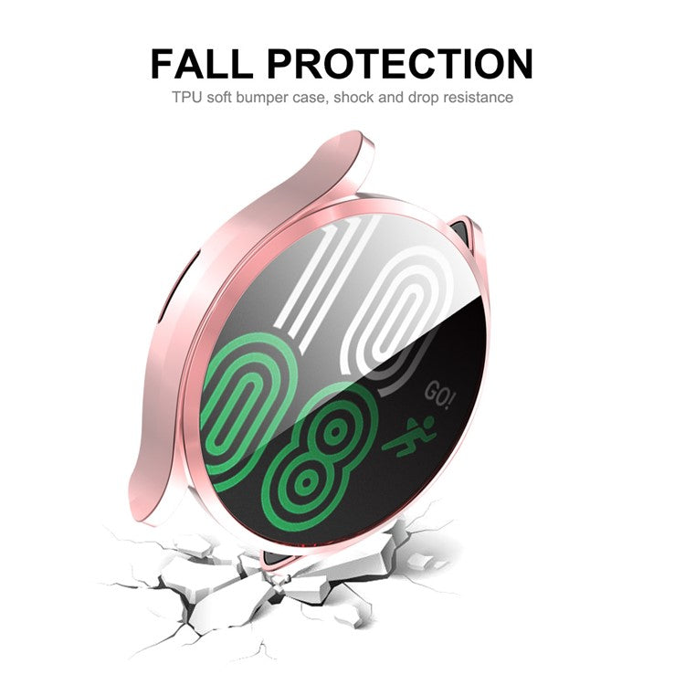 ENKAY HAT PRINCE Electroplated TPU Full Coverage Watch Case Cover for Samsung Galaxy Watch4 44mm - Black