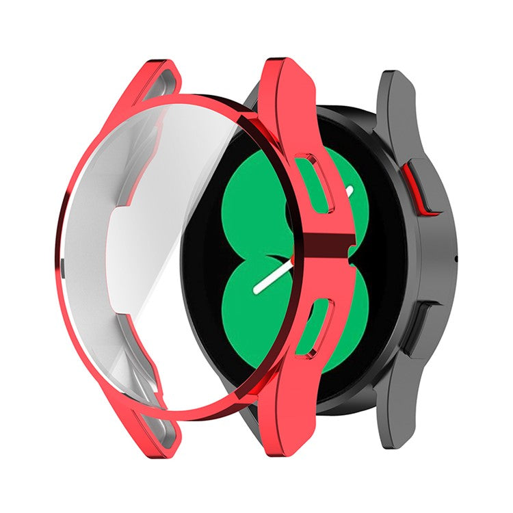 Electroplating TPU Smart Watch Protective Case Protector for Samsung Galaxy Watch4 40mm SM-R860 - Red