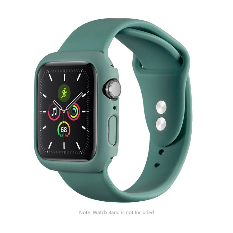ENKAY HAT PRINCE Full Coverage Rubberized PC Cover Case with PMMA Tempered Glass Film for Apple Watch Series 9 / 8 / 7 45mm - Green