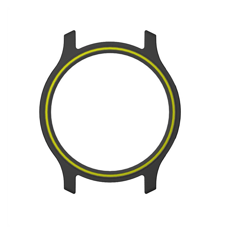 Dual Color Anti-scratch PC Smart Watch Frame Case Cover Protector for Xiaomi Haylou RS3 LS04 - Black/Yellow