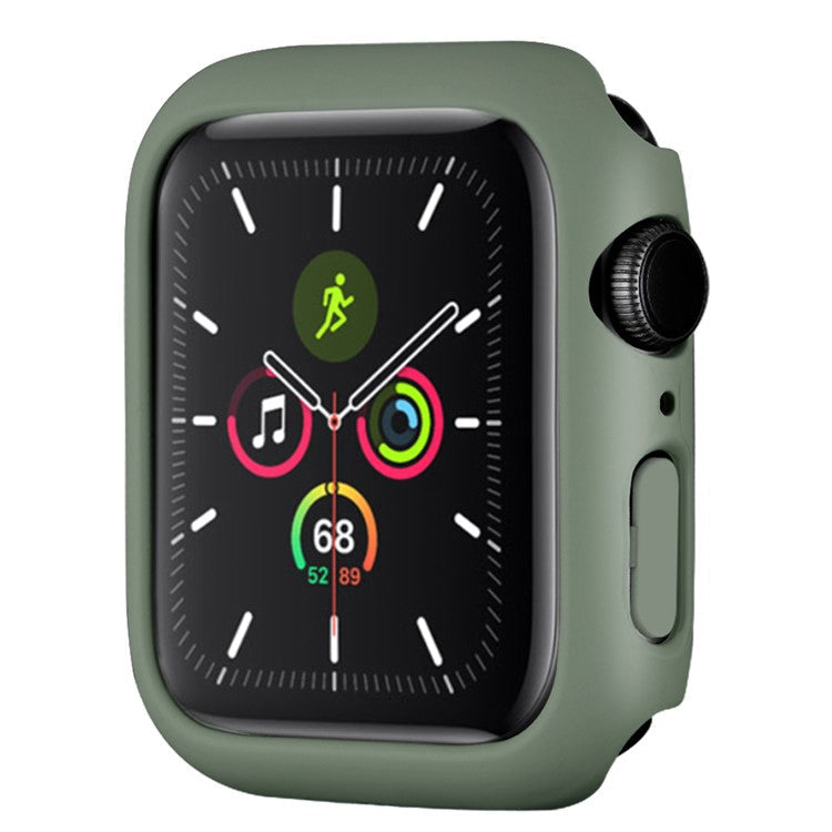 Rubberized Hard PC Watch Case Edge Frame Protective Cover for Apple Watch Series 9 / 8 / 7 45mm - Blackish Green