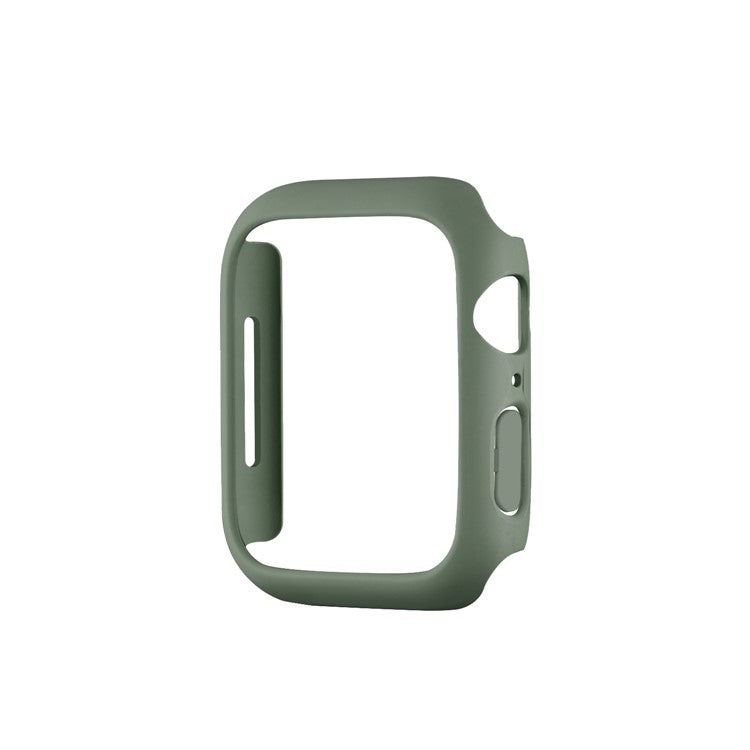 Rubberized Hard PC Watch Case Edge Frame Protective Cover for Apple Watch Series 9 / 8 / 7 45mm - Blackish Green