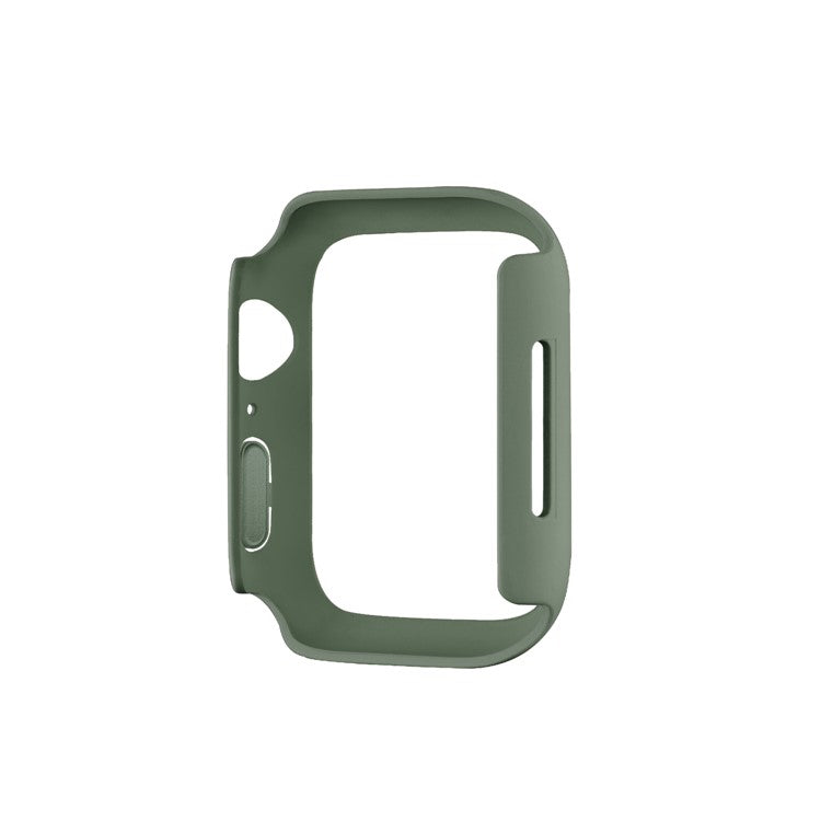 Rubberized Hard PC Watch Case Edge Frame Protective Cover for Apple Watch Series 9 / 8 / 7 45mm - Blackish Green