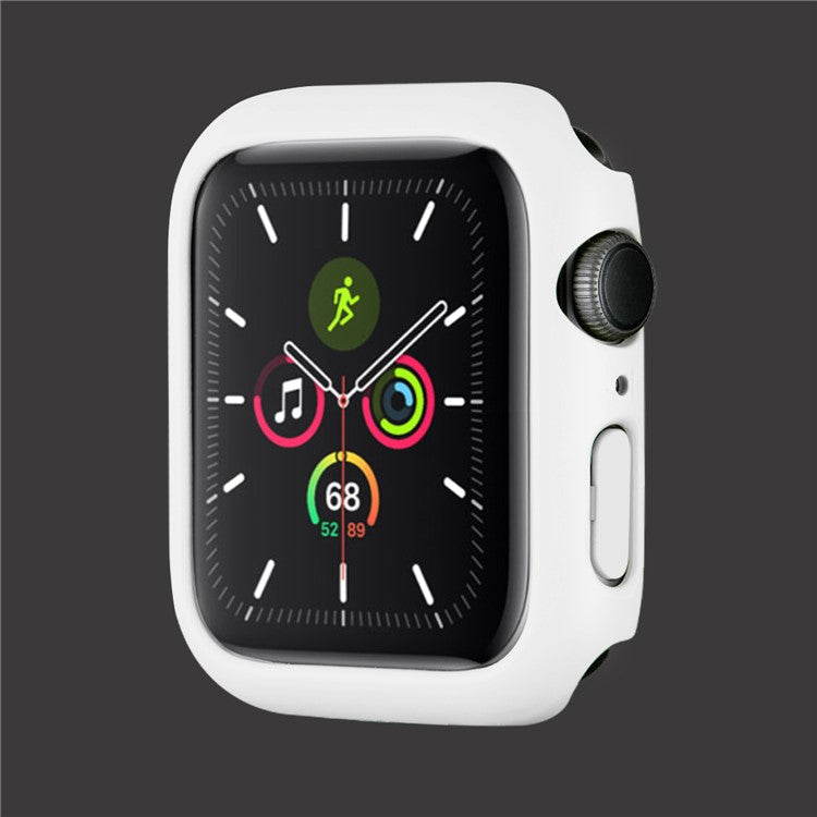 Hard PC Rubberized Watch Case Frame Cover for Apple Watch Series 9 / 8 / 7 41mm - White