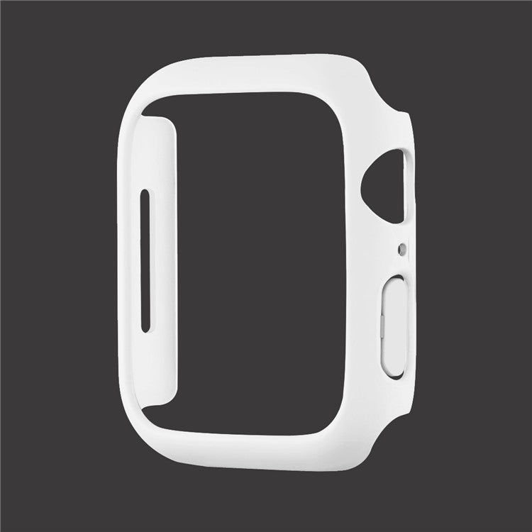 Hard PC Rubberized Watch Case Frame Cover for Apple Watch Series 9 / 8 / 7 41mm - White