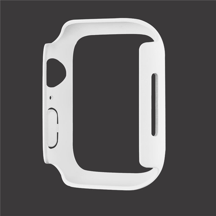 Hard PC Rubberized Watch Case Frame Cover for Apple Watch Series 9 / 8 / 7 41mm - White