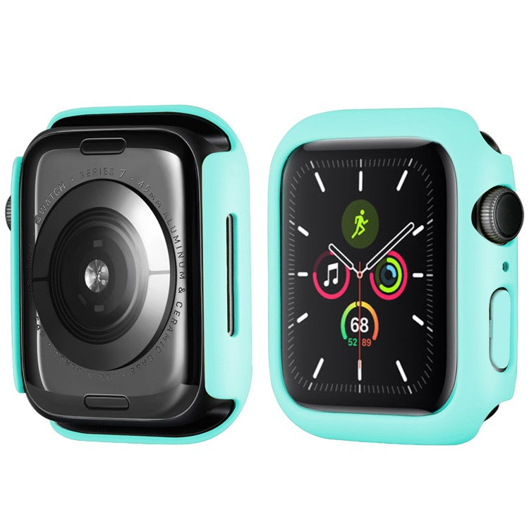 Hard PC Rubberized Watch Case Frame Cover for Apple Watch Series 9 / 8 / 7 41mm - Baby Blue