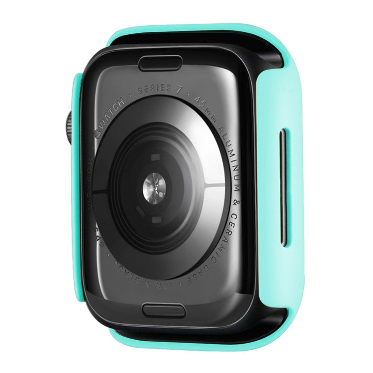 Hard PC Rubberized Watch Case Frame Cover for Apple Watch Series 9 / 8 / 7 41mm - Baby Blue
