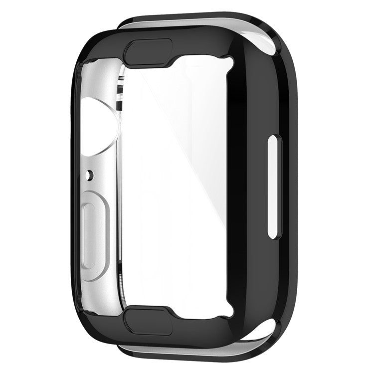 Stylish Electroplating TPU Watch Case Full Protective Case for Apple Watch Series 9 / 8 / 7 45mm - Black